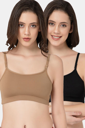 Buy Lady Lyka Modal Sports Bra (Pack of 2) - Multicolor